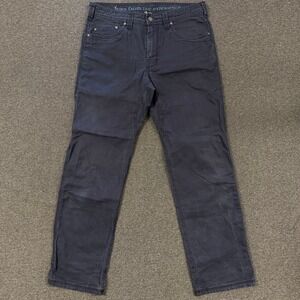 Prana Brion Canvas Pants Mens 32x32 Navy Blue Good Stretch Utility Pocket